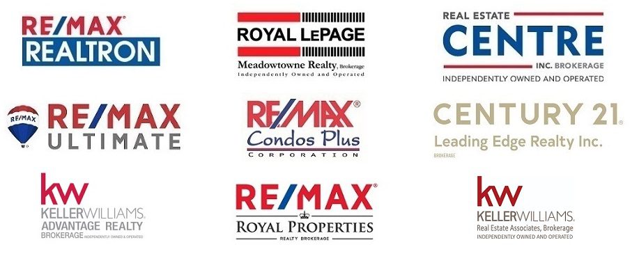 Here's an alt tag for the image: Real estate company logos.